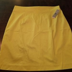 Worthington Yellow Pencil Skirt NWT